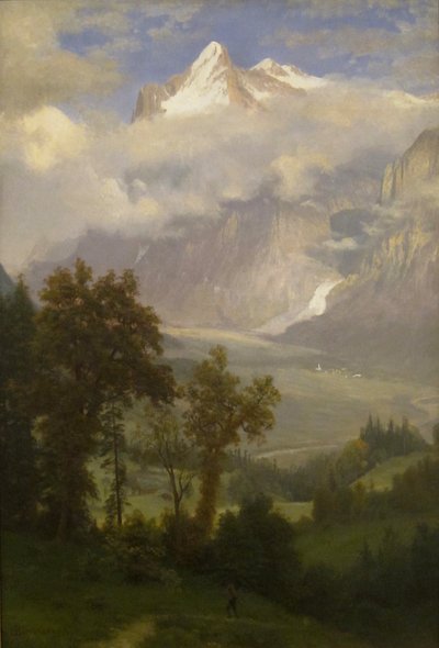Vista del Wetterhorn dalla valle di Grindelwald da Albert Bierstadt